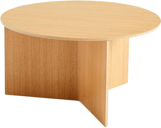 HAY Slit Beistelltisch Wood Rund XL aus Holz in Eiche oder Nussbaum - Bild 1