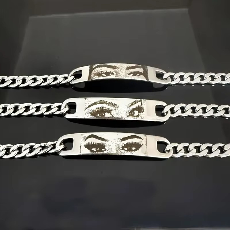 Steel love Armband, Edelstahl, Silber, Unisex, Augenmotiv - Bild 5