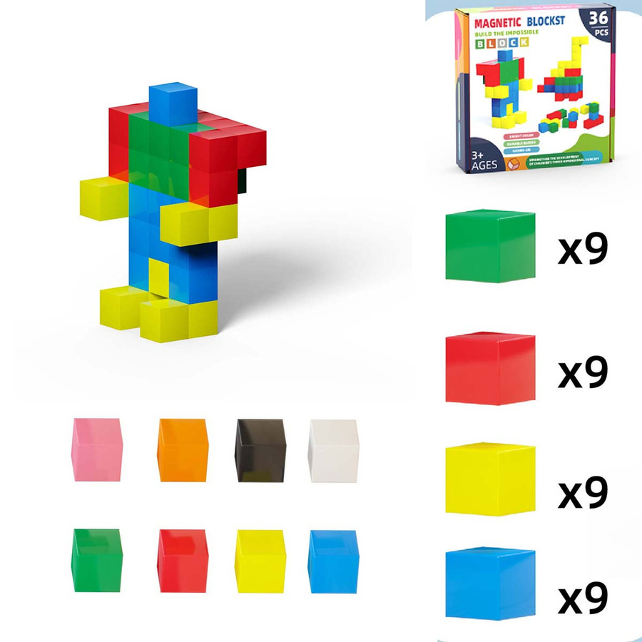 Yiran toy Stapelblöcke Mathe Montessori Puzzle Spielzeug ab 3 Jahren - Bild 2