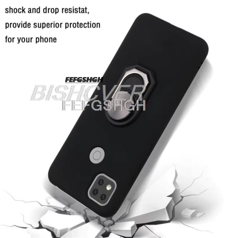 Oukitel C62 Pro Silikon Schutzhülle mit Ringhalterung in Schwarz - Bild 2