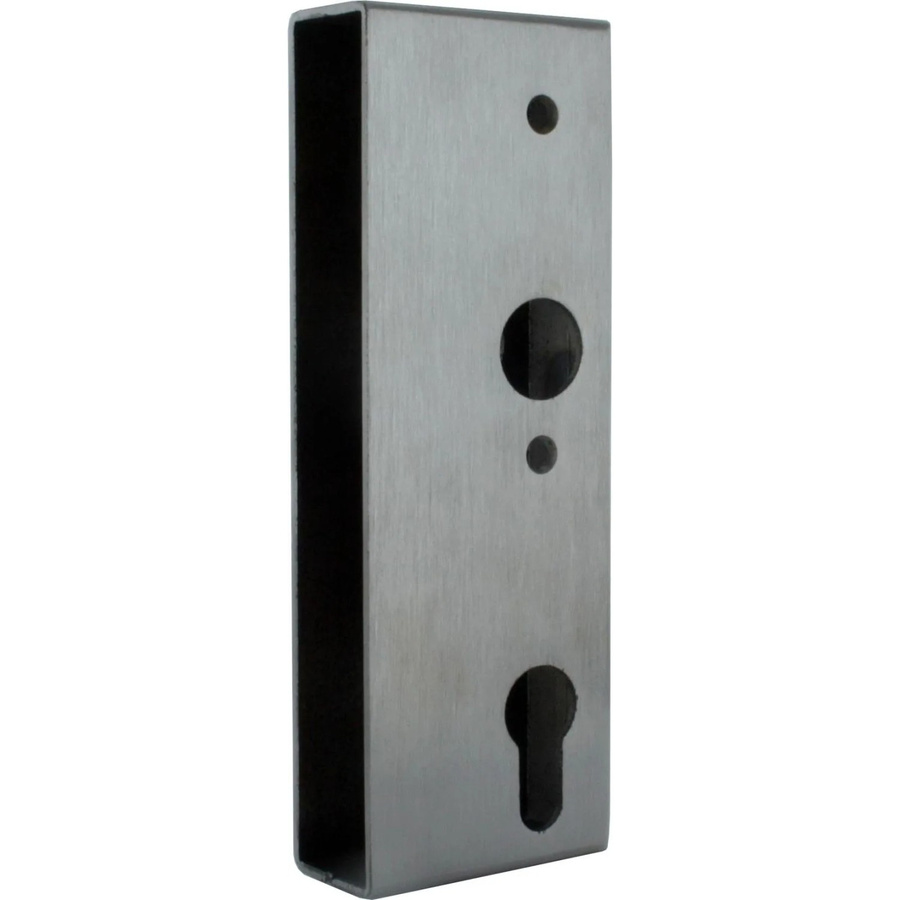 FeNau Schlosskasten aus Stahl in Silber, B/T/H: 3,0 x 17,3 x 6,0 cm - Bild 2