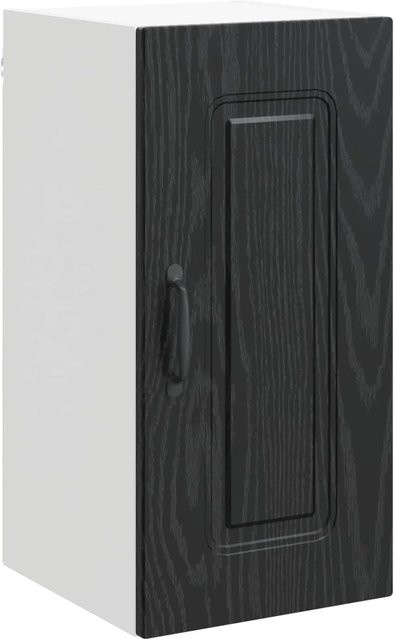 vidaXL Küchenschrank Kalmar in Schwarz und Eichen-Optik, Wandmontage, B/T/H: 30 x 31 x 60 cm - Bild 1