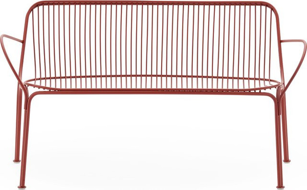 Kartell Hiray Sofa in Rot mit Metallgestahl und inklusive Kissen für Garten und Terrasse