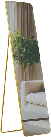 DELUKE Standspiegel MURCIA Ganzkörperspiegel freistehend in Gold, B/T/H: 40 x 3 x 140 cm