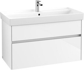 Villeroy & Boch Waschtischunterschrank Collaro mit Innenschubladen, Wandmontage, Weiß Hochglanz, B/T/H: 95,4 x 54,6 x 44,4 cm - Bild 1