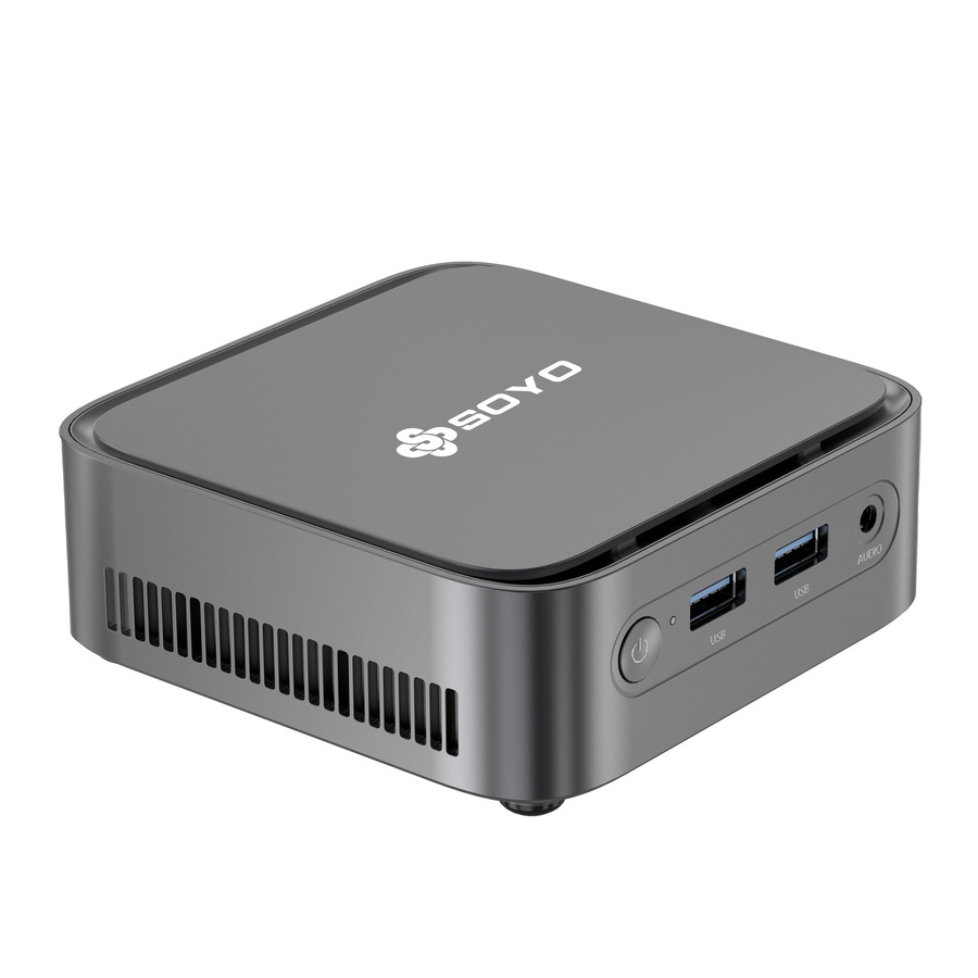 SOYO Mini-PC M4 Power AMD Ryzen 3 3250C mit 8GB DDR4, 256GB M.2 SSD, Windows 11 Pro, WiFi, Bluetooth und Dual Display Anschlüssen, Schwarz - Bild 4