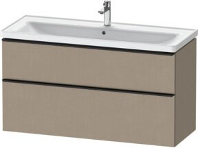 Duravit Waschtischunterschrank D-Neo in Weiß/Beige mit 2 Türen, B/T/H: 118,4 x 45,2 x 62,5 cm - Bild 1