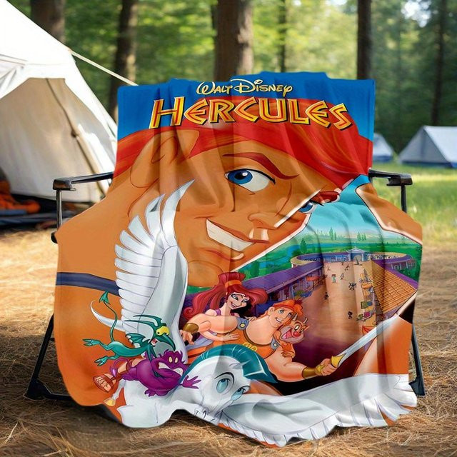 Disney Hercules Weicher Überwurf von Yi Xin One in Blau und Multicolour, B/B: 80 x 120 cm - Bild 1