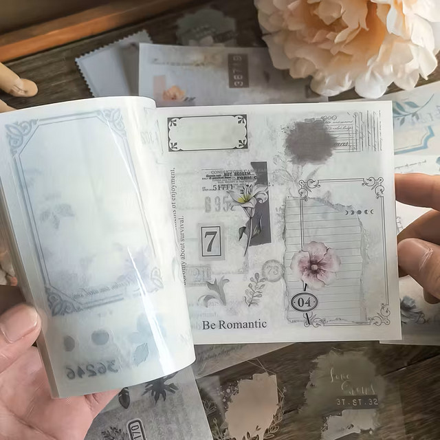 Dual-Material-Stanzstickerbuch Schreibende Blütezeit in Multicolour für kreative Blumen-Collagen und Handarbeiten aus Papier - Bild 1