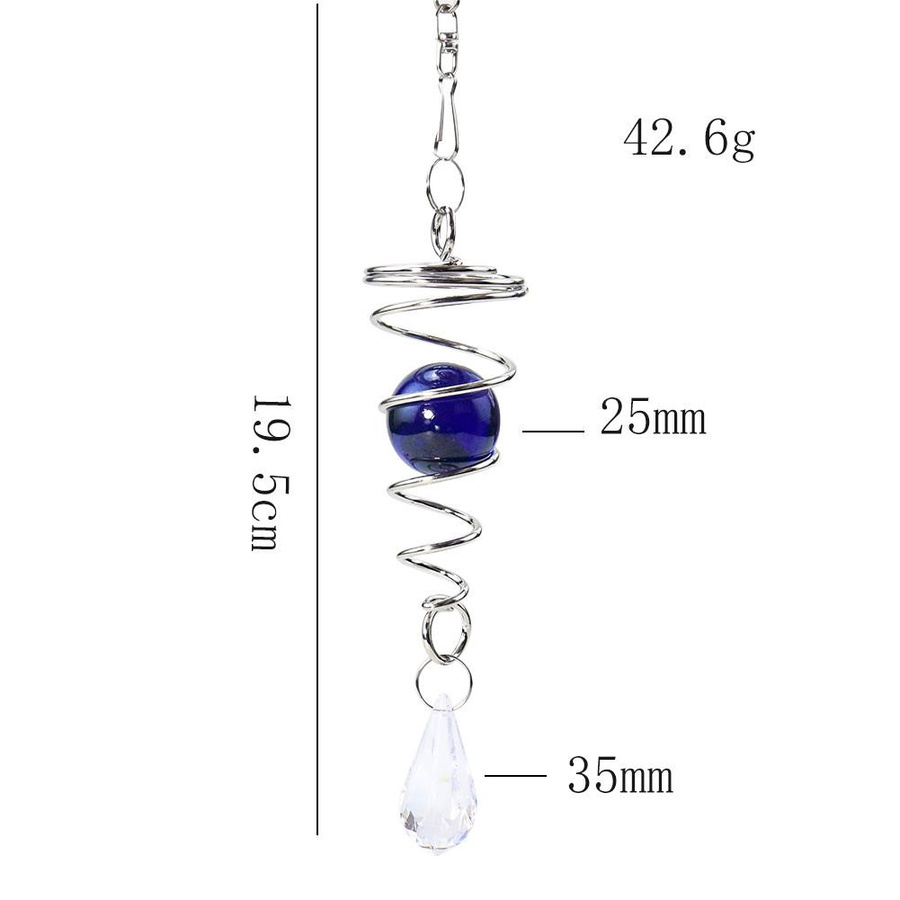 FEE Rotierender Windspinner mit Kristall Glas Ball Anhänger aus Metall für Garten und Fenster - Bild 3