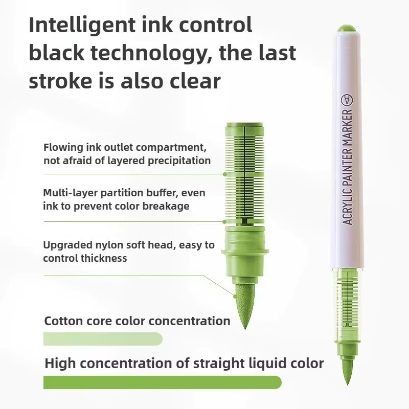 LANGUO Acrylmarker Set mit 8 Farben für Malerei und DIY-Projekte - Bild 1