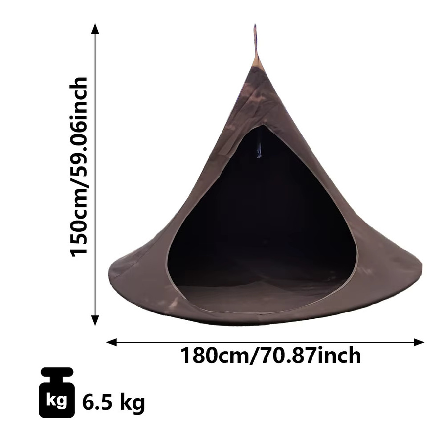 Lighten Up Outdoor-Camping-Hängesofa-Zelt mit Insektenschutz, wasserdicht, 180 cm Breite - Bild 3