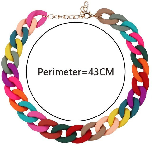 Halskette Choker Acryl, bunt, Damen - Bild 1