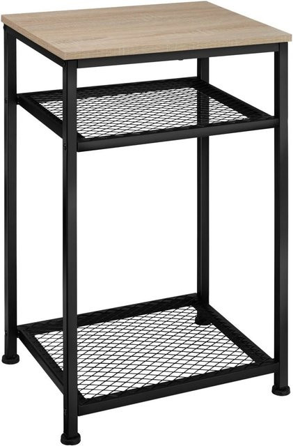 tectake Beistelltisch York Industrial Style in Beige und Braun mit 2 Ablagen, B/T/H: 45,5 x 36,0 x 75,5 cm - Bild 2