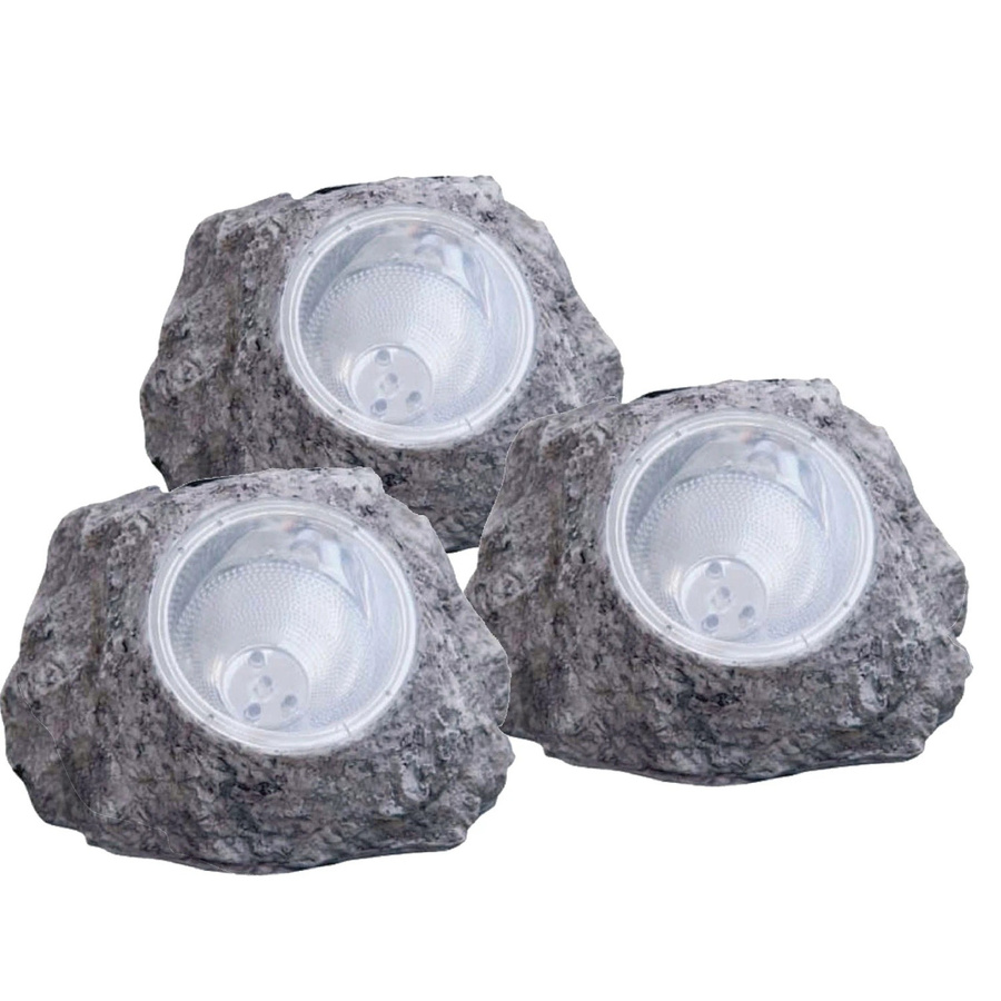 Globo LED-Solaraußenleuchte in Steinoptik Grau, 3er-Set - Bild 2