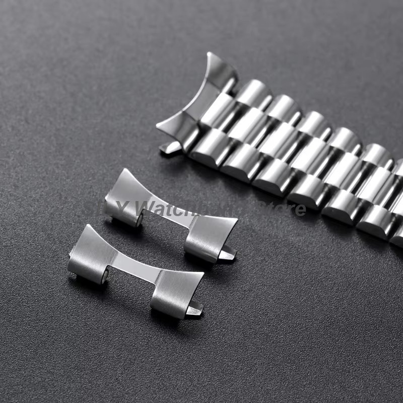 Armband-Adapter Edelstahl, gebogenes Ende, Unisex, Silber - Bild 2