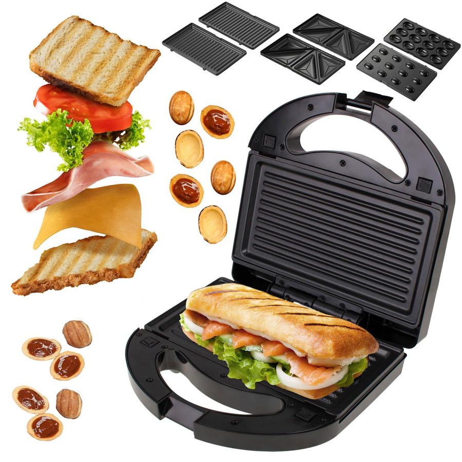 Camry CR 3063 3in1 Backgerät als Sandwichmaker, Kontaktgrill und Nussbäcker - Bild 1