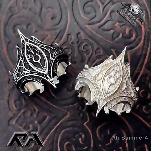 Offener Ring, Vintage, unregelmäßige Muster, Gothic Stil, Unisex - Bild 1