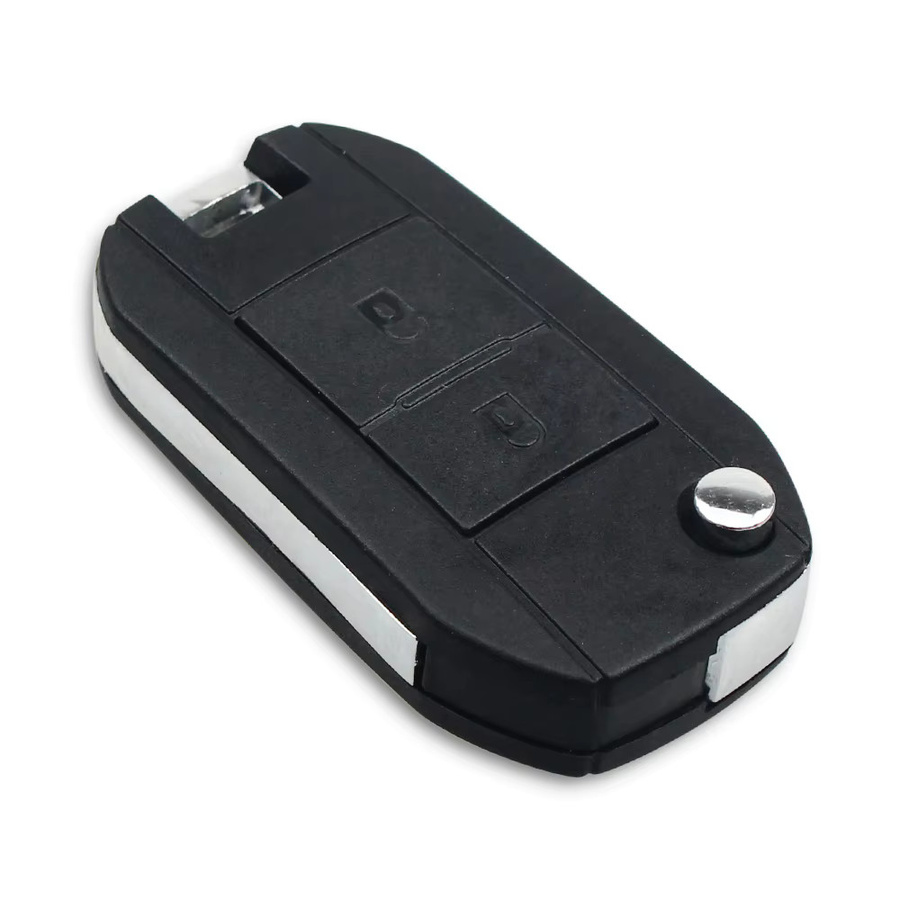 KEYYOU Klappschlüssel Gehäuse mit 2 Tasten für Toyota Aygo, Citroen C1, C3 und Peugeot 307 in Schwarz - Bild 4