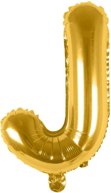 Rico Design Folienballon Buchstabe J in Gold, Höhe: 36 cm - Bild 1