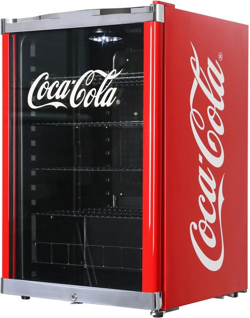 HIGHCUBE Coca Cola Getränkekühlschrank mit Glastür in Rot - Bild 1