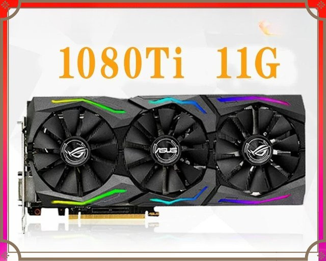 GTX 1080Ti 11G Grafikkarte in Schwarz für Demontage-Spiele und Live-Anwendungen - Bild 1