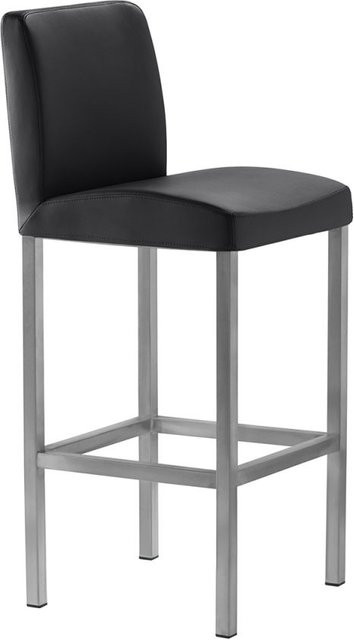 Mayer Sitzmöbel Barhocker 1154 in Anthrazit mit silbernem Gestell, B/T/H: 40 x 45 x 94 cm - Bild 1