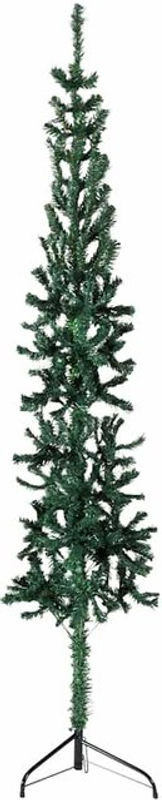 Vidaxl Künstlicher Halb-Weihnachtsbaum in Grün mit Metallständer, Höhe: 120 cm - Bild 1