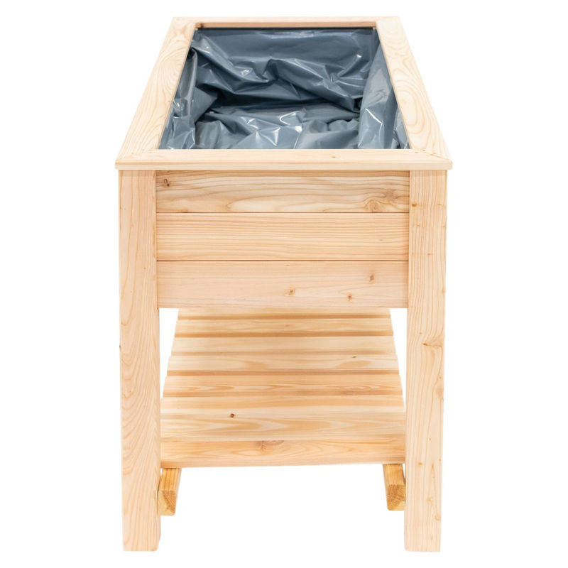Westmann Stelzenhochbeet aus Holz mit Ablage in Braun, B/T/H: 120 x 65 x 75 cm - Bild 3