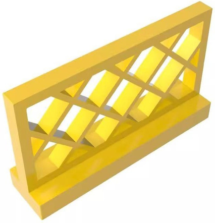 Yiran toy 3185 Zaun 1x4x2 Bausteine Bausatz, 10-teiliges Set, gelb