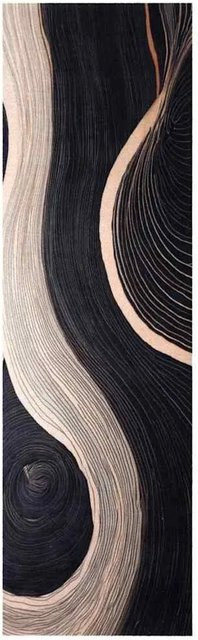 vidaXL Küchenteppich aus Samt in Schwarz, rutschfest und waschbar, Breite: 150 cm, Tiefe: 45 cm - Bild 1