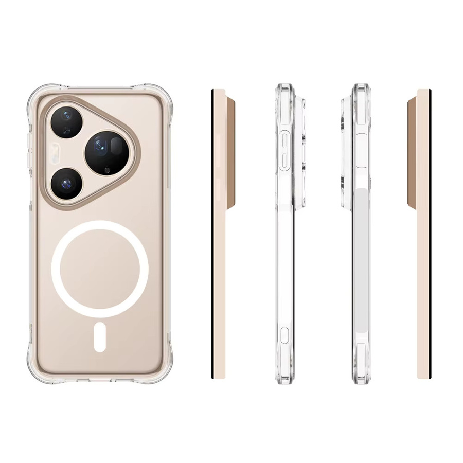 MagSafe Silikon Schutzhülle für Huawei Pura 90 Pro Max, transparente Stoßfeste Airbag Hülle mit Luftpolster - Bild 2
