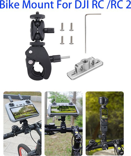 DJI Fahrrad-Clip-Halterung für DJI Mini 3, 4 Pro und Fernbedienungen RC & RC 2 - Bild 1