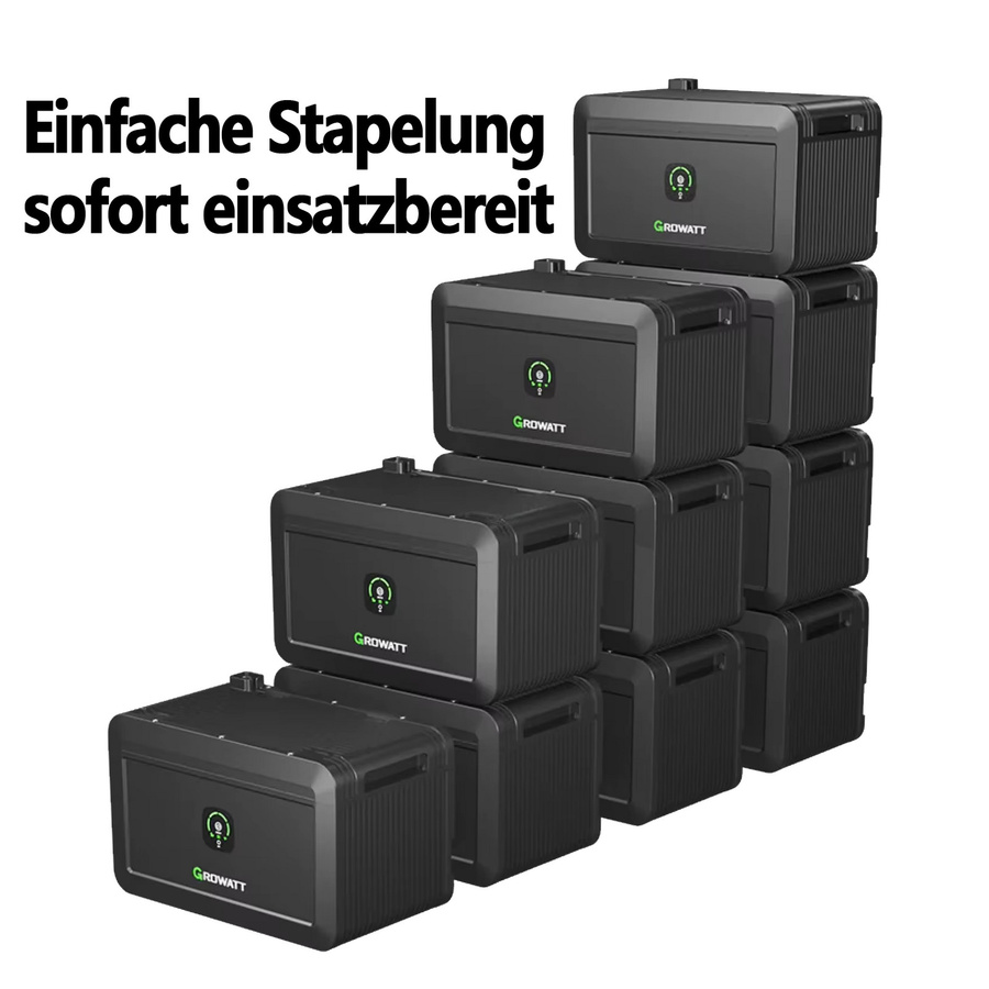 Growatt Noah 2000 Solarspeicher Schwarz 2048Wh LiFePO4 mit 1800W PV-Eingang und Smart App Control für Balkonkraftwerke - Bild 3
