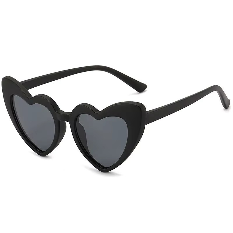 DIXSG Sonnenbrille Damen, Vollrand, Herzform, Rot, Kunststoff - Bild 2