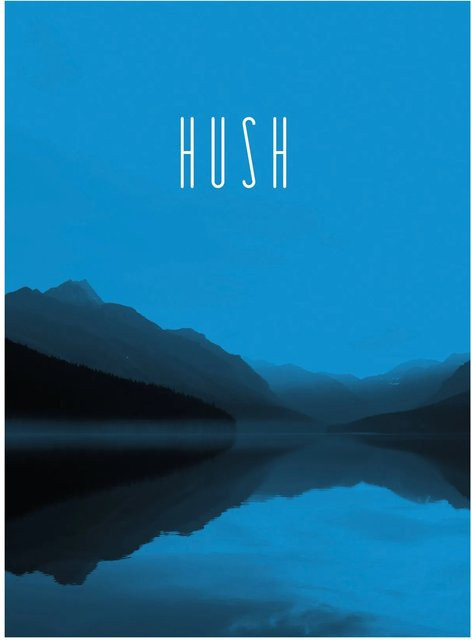 Komar Wandbild Word Lake Blue in Blau, Poster auf Fotopapier, Breite: 30 cm, Höhe: 40 cm - Bild 1
