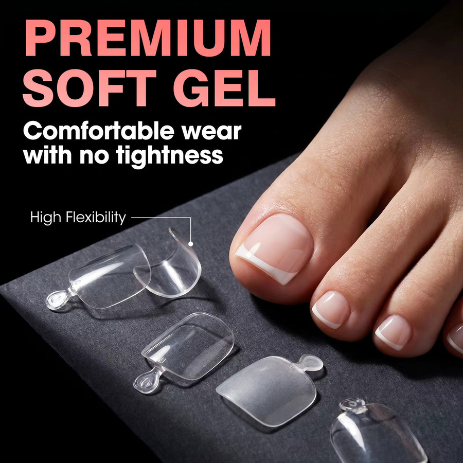 Misscheering Gel-Zehennagelspitzen, Transparent, 240 Stück - Bild 4