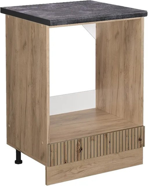 Vicco Herdumbauschrank R-Line in Artisan-Eiche und Anthrazit, Breite: 60 cm, Höhe: 81,6 cm, Tiefe: 60 cm - Bild 1