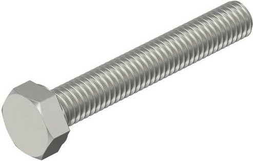 OBO Bettermann Sechskantschraube DIN933 M6x40 aus Edelstahl A4-80, Farbe: Silber, 100 Stück - Bild 1