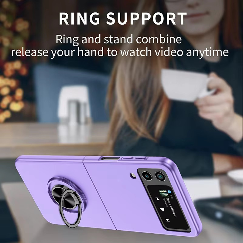 Magnetische 360 Grad rotierende Ringhalterungshülle für Samsung Galaxy Z Flip 3 4 5 6 in Blau oder Lila - Bild 4