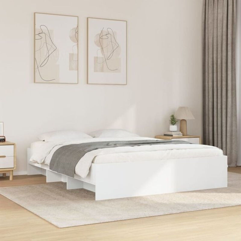 vidaxl Funktionsbett aus Holzwerkstoff in Weiß, B/T/H: 160 x 200 cm (ohne Matratze) - Bild 1