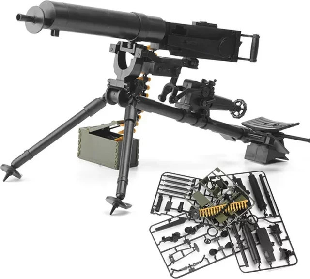 GRAPMAN MG08 Maxim Maschinengewehr, Plastikmodellbausatz, 1:6, Militär - Bild 1