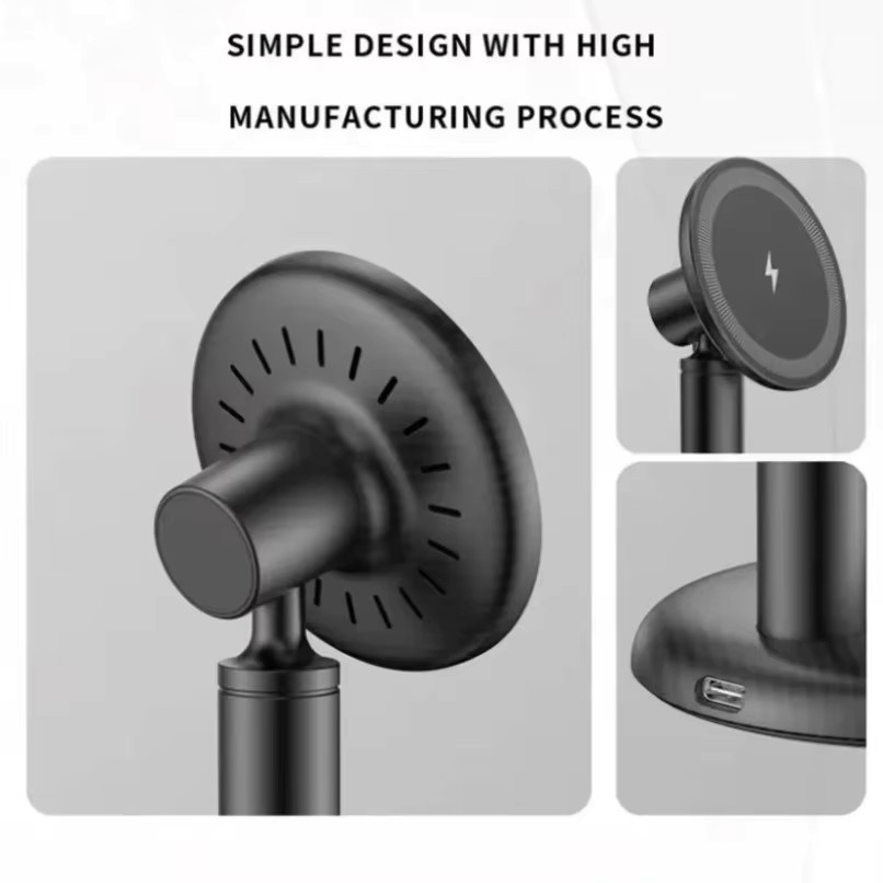 VIKEFON Magnetische Drahtlose Ladestation für iPhone und Samsung in Schwarz - Bild 5