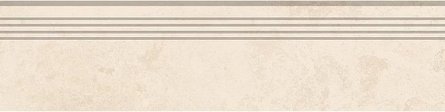 Feinsteinzeug Trittstufe Massa Ivory von UNITED TILE UND MOSAIC, beige, glasiert matt, rektifiziert, B: 120 cm, H: 30 cm - Bild 1