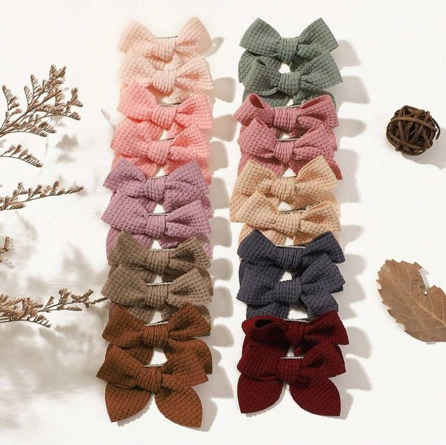 Baby Bows Haarschleifen-Clips-Set, Handgefertigte Haarnadeln, Kinder - Bild 1