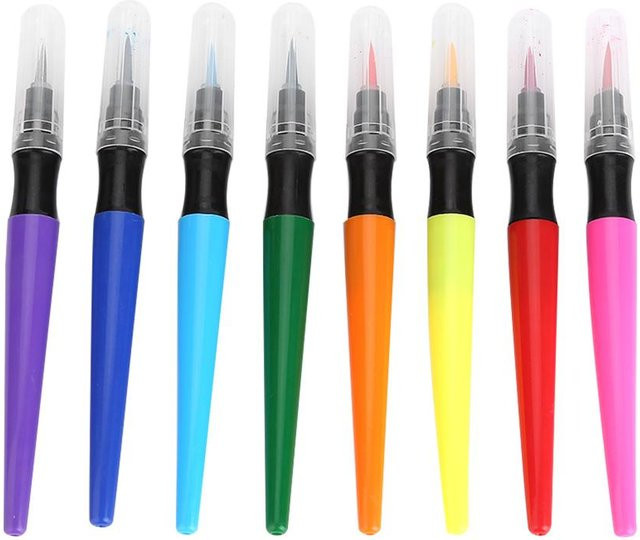 TOMTOP JMS Körperbemalungs-Pinselstift-Set mit 8 Aquarell-Zeichenstiften in Mehrfarbig - Bild 1
