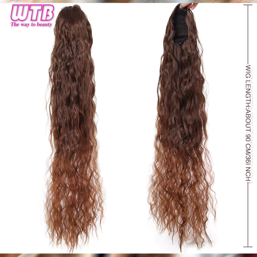 WTB Pferdeschwanz-Perücke, synthetisch, gewellt, lockig, Damen - Bild 4