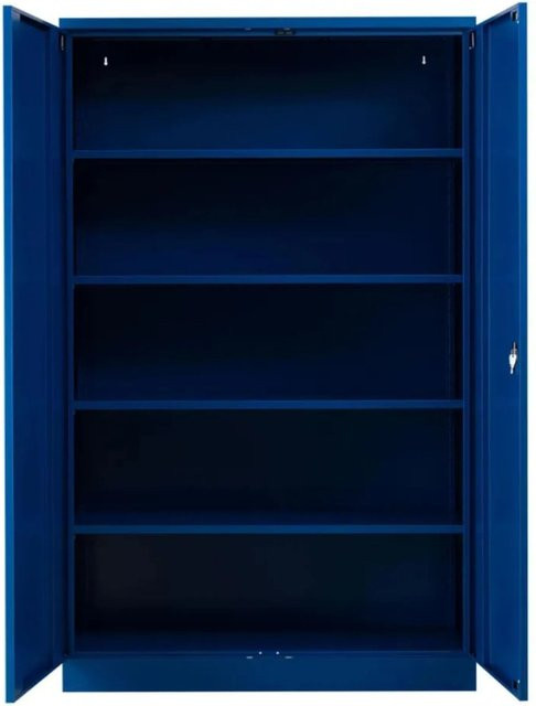 PROREGAL Stahlschrank Bee mit 5 verstellbaren Fachböden und Scharniertüren, Blau, H x B x T: 195 x 120 x 42 cm - Bild 1