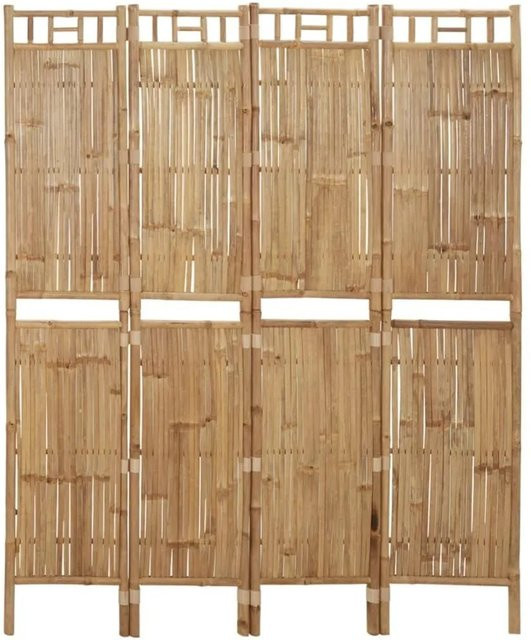 vidaXL 4-teiliger Bambus-Raumteiler in Braun, B/H: 160 x 180 cm - Bild 1