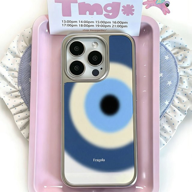 Transparente Handyhülle im koreanischen Stil für Apple iPhone 11 bis iPhone 17 Pro Max mit Augen-Design - Bild 1